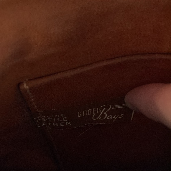 Vintage reptile (alligator?) skin bag by Garbor - Picture 4 of 5